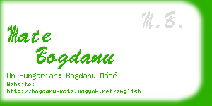 mate bogdanu business card